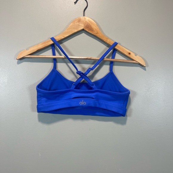 ALO Yoga Electric Blue Strappy Sports Bra Women’s Size XS - Picture 3 of 4